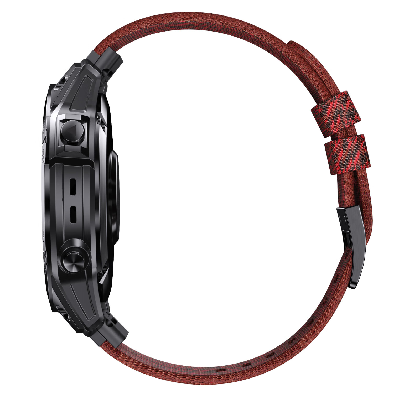 ENDUROBAND适用于佳明fenix8/7X/6X飞耐时5Xfenix3原装尼龙快拆表带提花表带手表替换带 红色提花-黑扣织带圈 佳明22mm接口