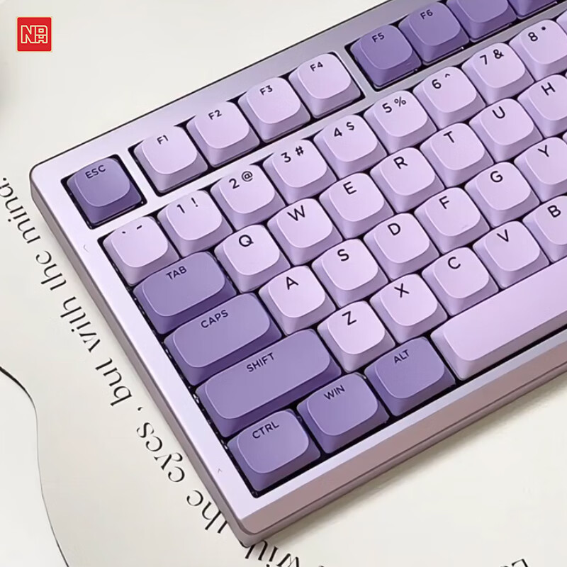 NDNH三模MAC无线蓝牙超薄矮轴屏幕全铝办公客制化not defined 键盘 ND75LP紫藤220目阳极RGB矮轴 三模