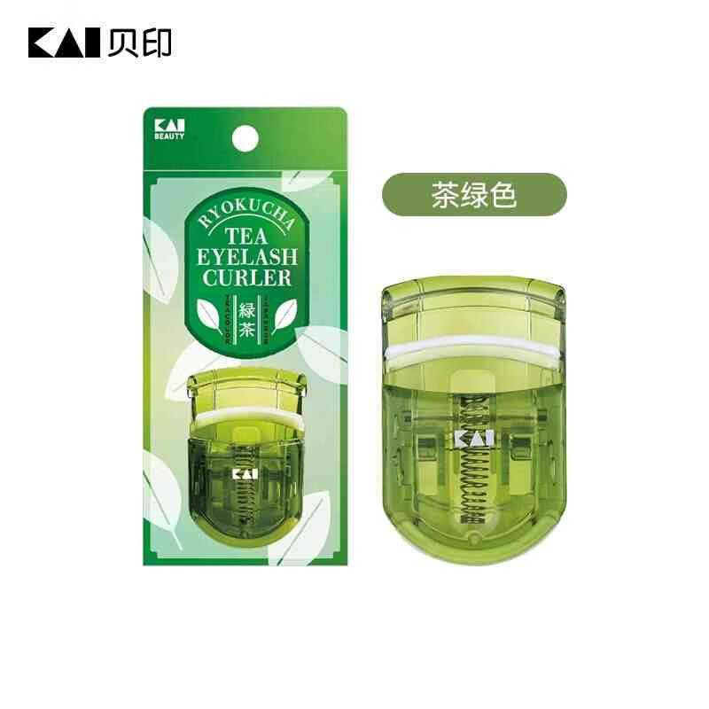 貝印明星同款小巧迷你型睫毛夹 四色可选持久卷翘便携式睫毛夹卷翘器 新款绿色 1个