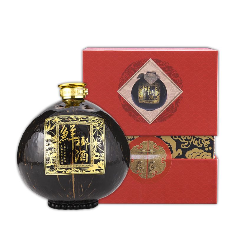 苏仙椰情【海南特产】椰子露酒52度 浓香型高度白酒 年货礼盒送礼 450ml 52度 450mL 6瓶