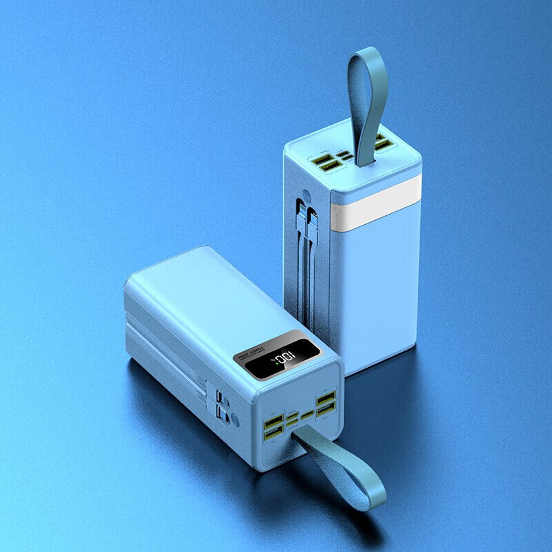 晚卓120W超级快充充电宝160000毫安超大容量学生直播户外移动电源220v 象牙白[10万毫安标准版] 160000mAh