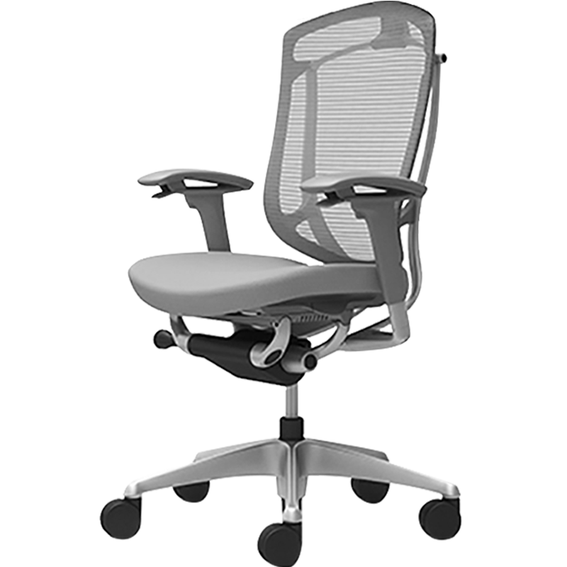 okamura奧卡姆拉contessa岡村2代人體工學(xué)椅電腦椅辦公椅老板椅久坐舒服 啞光灰框灰【異硬度海綿】 90-120度(含) 聯(lián)動(dòng)扶手 標配