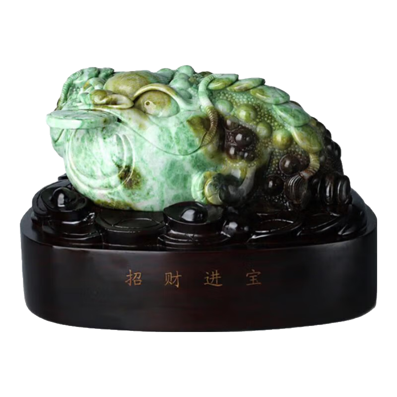 玉說(shuō)南陽(yáng)獨(dú)山玉金蟾玉石擺件綠白醬紫三足蟾蜍家居客廳裝飾辦公擺設(shè) 附證書(shū) 孤品 收藏級(jí)