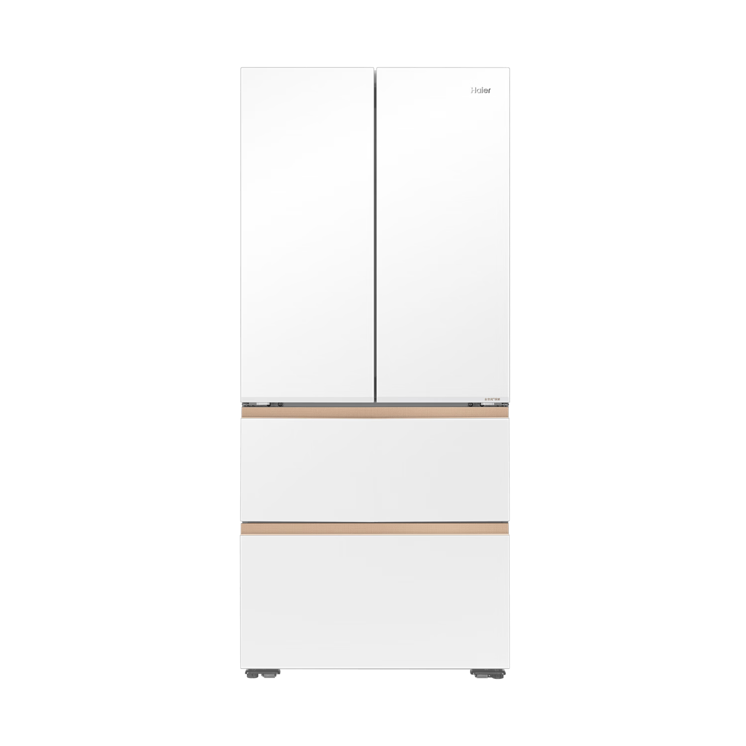 海尔（Haier）麦浪515升法式门冰箱594mm超薄零嵌全空间保鲜彩晶面板-30℃深冷锁鲜焕新补贴BCD-515WGHFD1BY6U1