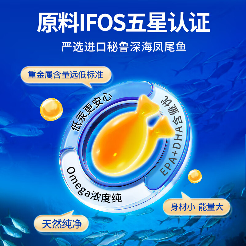 益伴猫浓缩鱼油【IFOS认证】美毛亮毛爆毛DHA+EPA rTG型 500mg*100粒 100粒/瓶