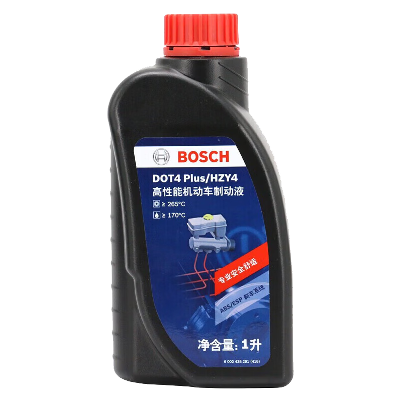 博世（BOSCH）刹车油 汽车制动液 离合器油 通用型进口原料国内调配适配 DOT4 PlUS 1升 蔚来ES6 ES8现代雅科仕劳恩斯维拉克斯