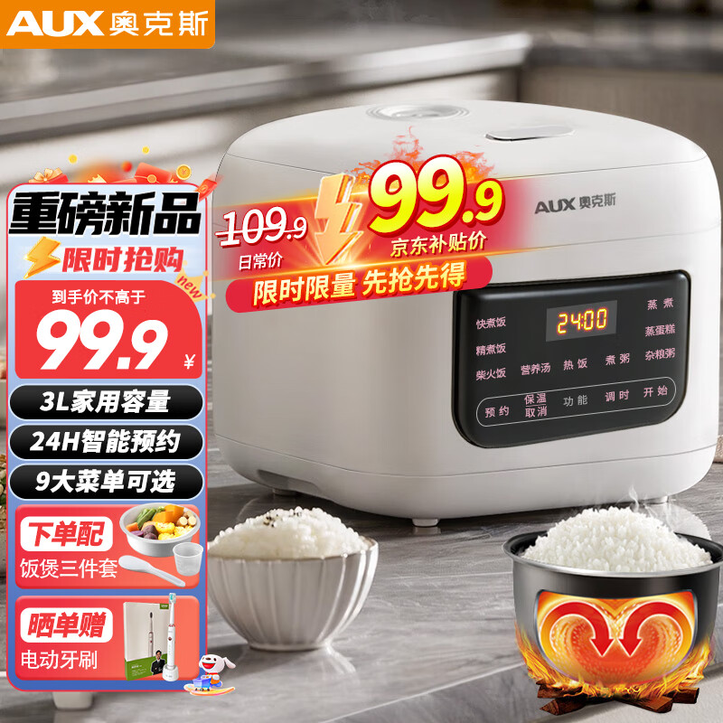 ���ڲ������¿�˹��AUX���緹�Ҽ��� 3L�๦�ܵ緹�� 2-3��С��ԤԼ���ܵ緹��VK-309F2���Ҳ���