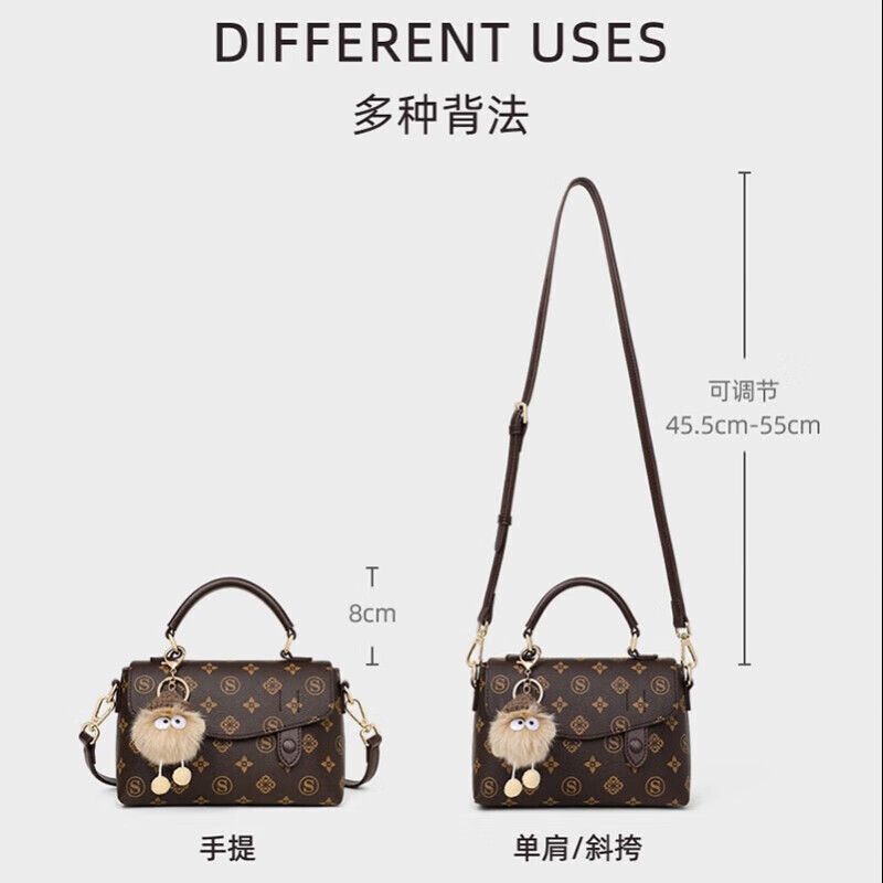 纪诗哲轻奢包包女包单肩包女士斜挎包七夕情人节礼物送女友老婆纪念礼物 咖色【2025送礼精选】 小包 精美礼盒