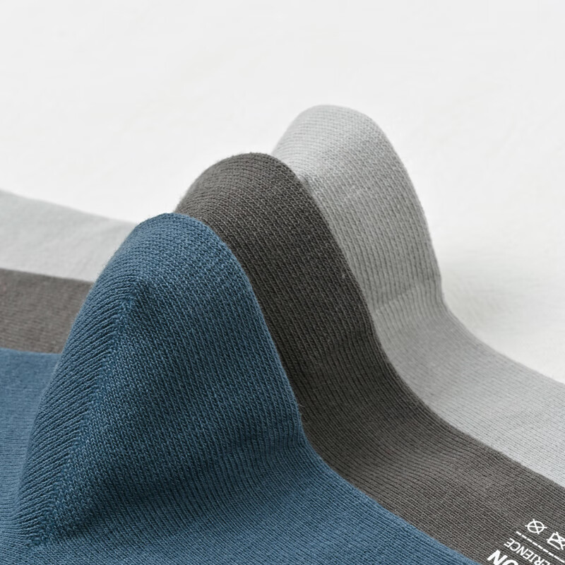 CK长袜子男士纯棉中筒吸汗透气运动商务休闲防臭弹力款式男袜子 W6CK 2黑+2墨蓝+2深灰 6双 均码 推荐40.5-44.5