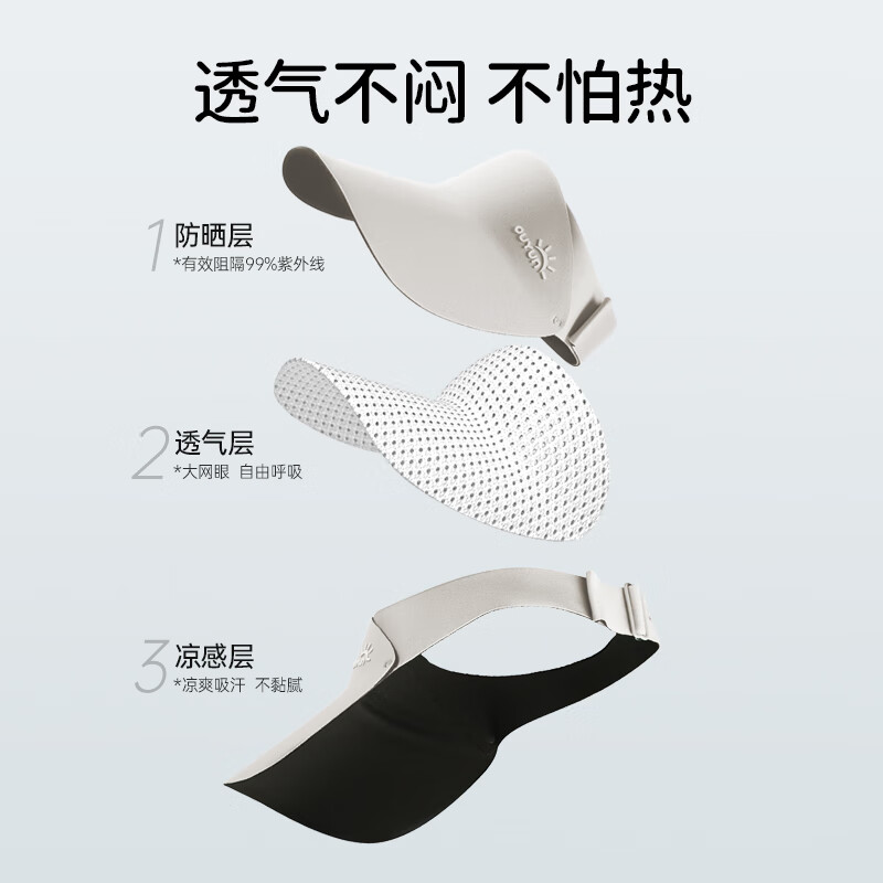 欧孕（OUYUN）儿童防晒帽户外宝宝婴儿遮阳帽男童女童无痕鸭舌帽太阳帽夏季 佩拉粉【轻盈无感 5A抗菌】 1-16岁大拉伸范围：40cm-60cm