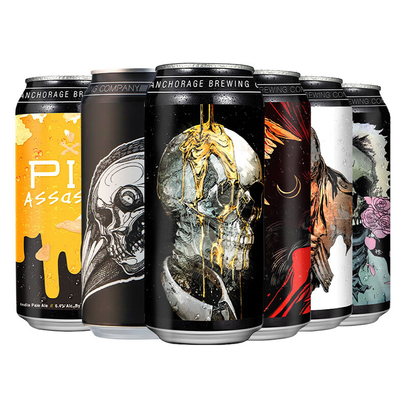 安克雷奇ANCHORAGE BREWING啤酒 美国进口IPA精酿啤酒 浑浊IPA 473mL 6罐 组合装