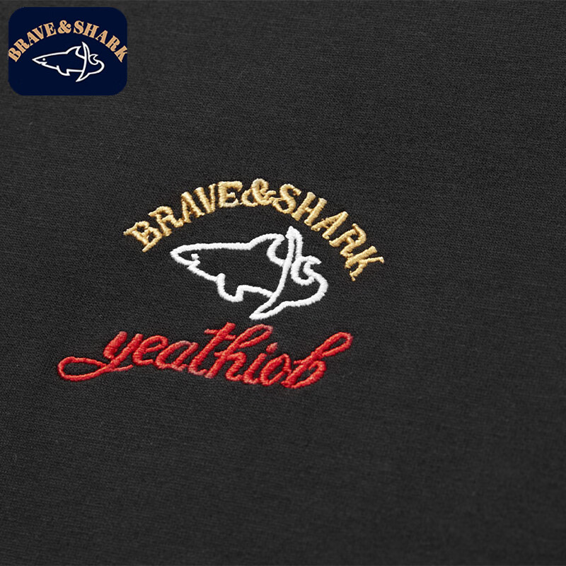 勇士鲨鱼（BRAVE&SHARK）卫衣男立领套头商务休闲秋冬款外套百搭舒适通勤长袖刺绣卫衣打底 宝蓝色加绒 XL (180) 推荐体重140-160斤