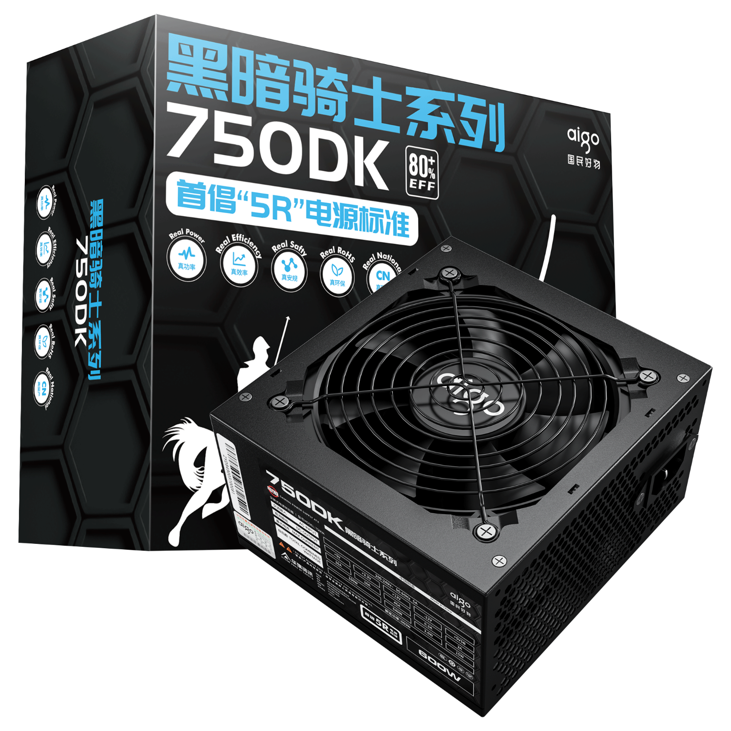 Aigo/ ڰʿDK ̨ʽԵԴ 750DK 600W456.99Ԫ3(152.33Ԫ/)