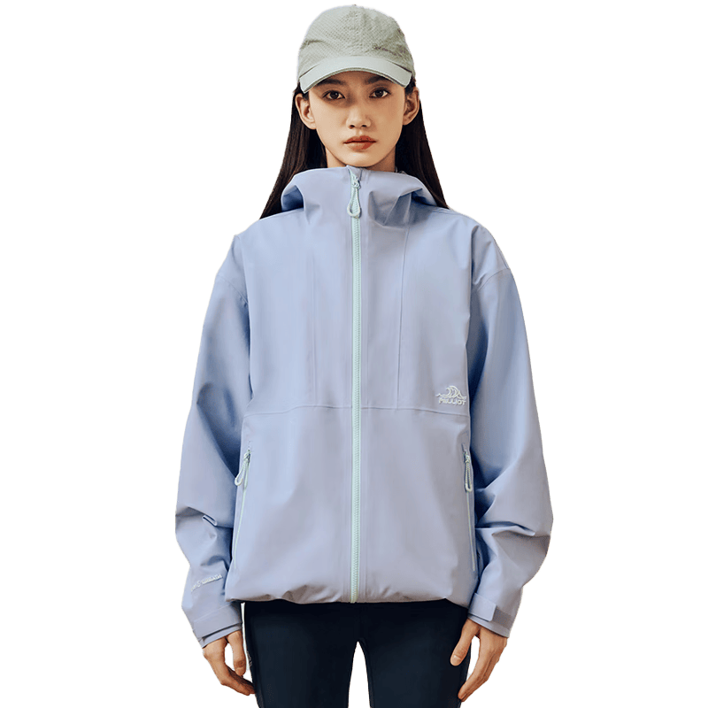 伯希和（Pelliot）三防冲锋衣男女外套25年款户外Teflon科技轻量耐磨登山服 【男女同款】暮山紫 Teflon三防 M
