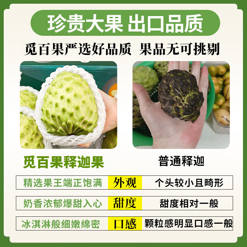 觅百果【顺丰】海南牛奶凤梨释迦果当季新鲜热带水果超甜番荔枝佛头果 牛奶释迦5斤特大果【约6-8个】