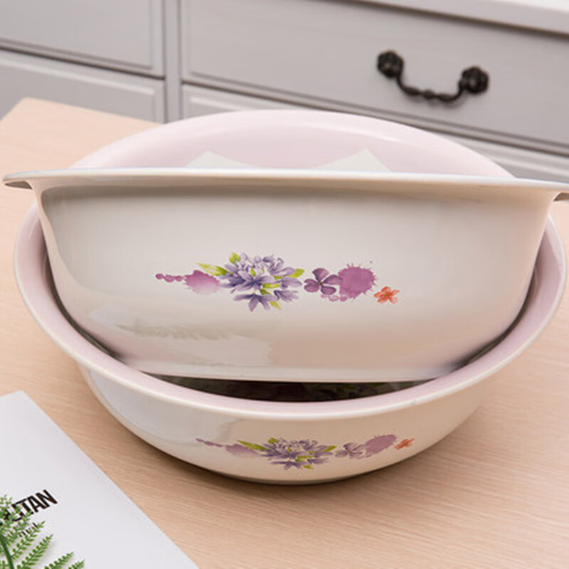 PJ加厚2036cm搪瓷盆搪瓷碗洗脸盆和面盆洗菜盆婴儿宝宝洗衣盆 吉盆厚 36cm1个