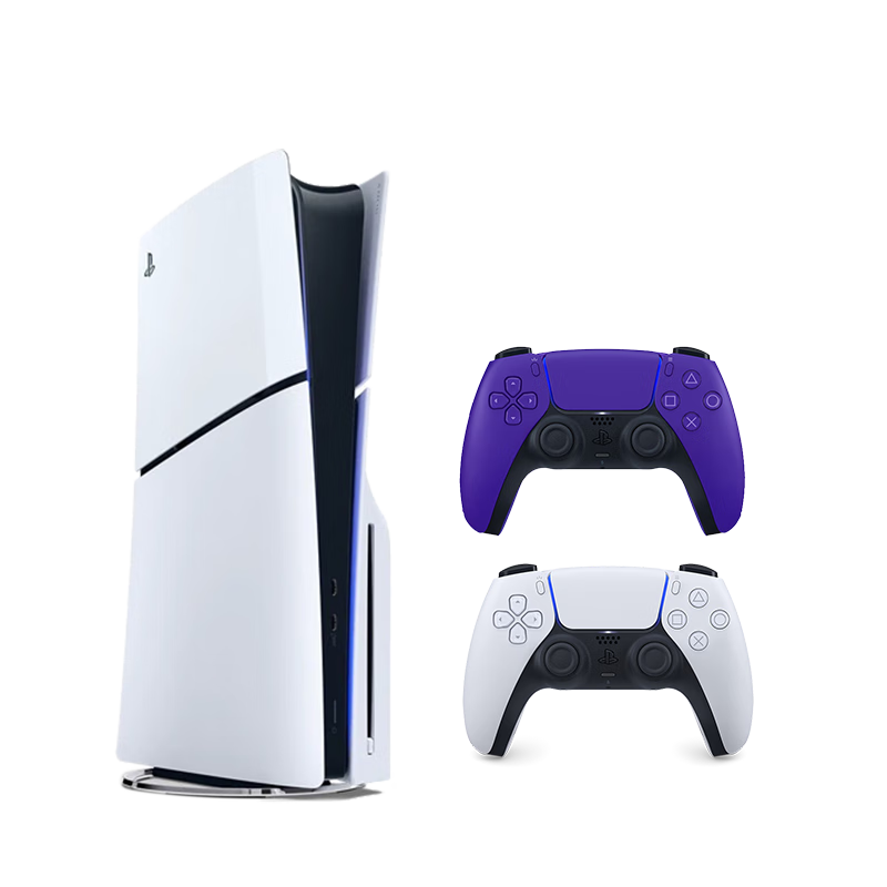 索尼（SONY）【國內保稅倉】索尼ps5 slim/pro輕薄版體感家庭游戲機主機港版/日版支持VR/雙影奇境 日版PS5slim光驅版+原裝紫色手柄保稅倉