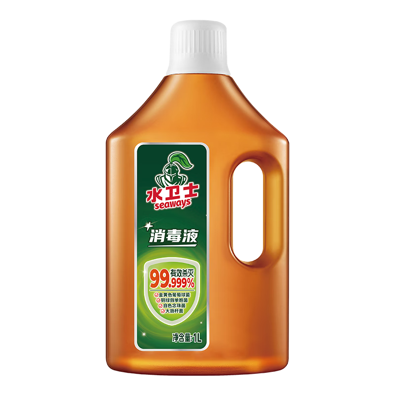 水衛(wèi)士家用消毒液1L 殺菌衣物地板玩具寵物用品等消毒水 除菌率99.99% 【有效殺菌】松木1L*1瓶