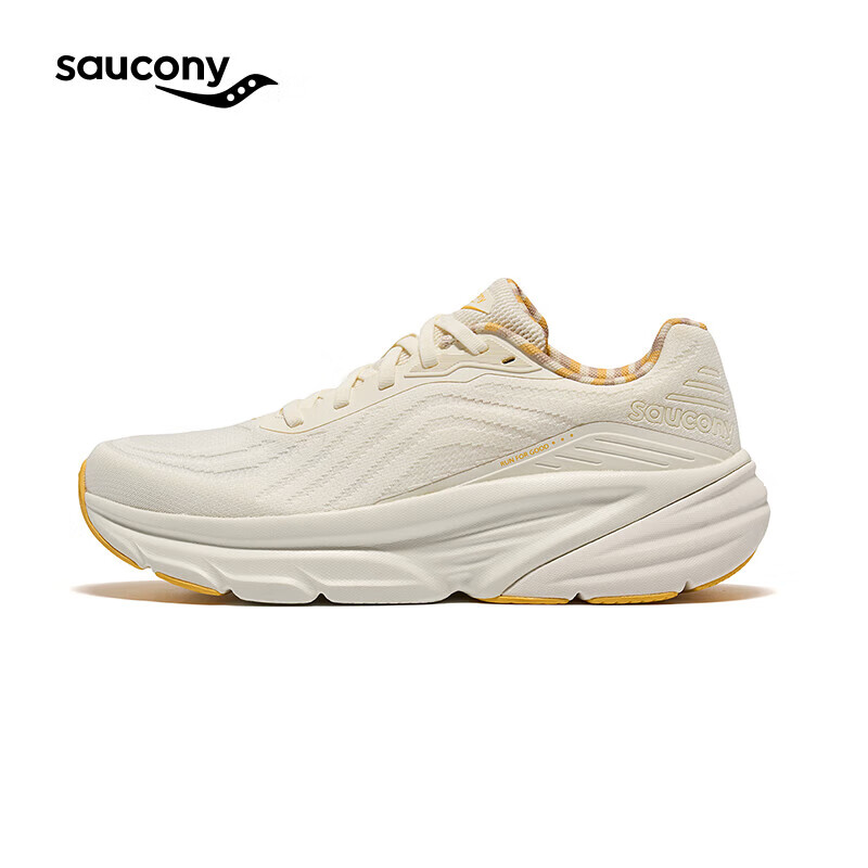 Saucony索康尼GUARD跑步鞋男女都市通勤缓震慢跑运动鞋 咖啡米 42