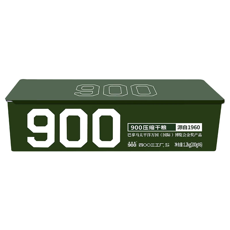 900 压缩饼干200g*6袋铁盒装
