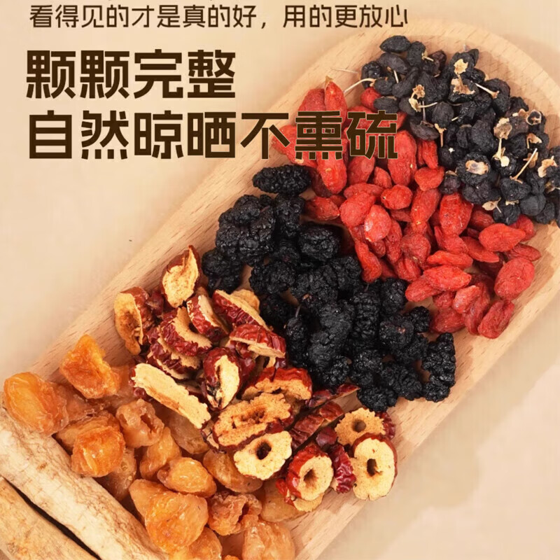 邮政农品中国邮政农品甄选六宝茶人参桑葚桂圆茶黑枸杞红枸杞养生红枣茶 【送速开杯】6盒72包