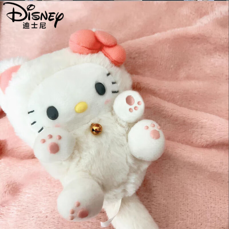 迪士尼(Disney)长尾hellokitty挂件钥匙扣包包公仔书包玩偶书包挂饰毛绒可爱饰品 长尾hellokitty