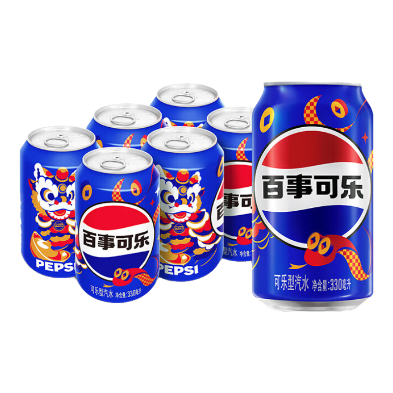 ���¿���Pepsi��ˮ ԭζ���� ��ϲ7up ����� С����װ ���¿��� 330ml*6��