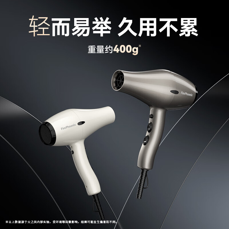 火之凤吹风机6600X 发廊专用大功率2400W大风力低噪音家用恒温护发不伤发 理发店专业电吹风筒家电 6600H+钛金灰 (四档风)