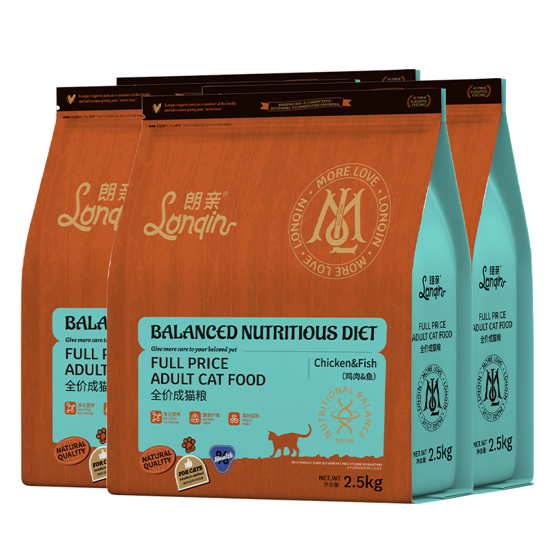 百亿补贴：朗亲 全价冻干猫粮鱼肉鸡肉体态管理成猫英短布偶通用猫干粮10kg20斤装