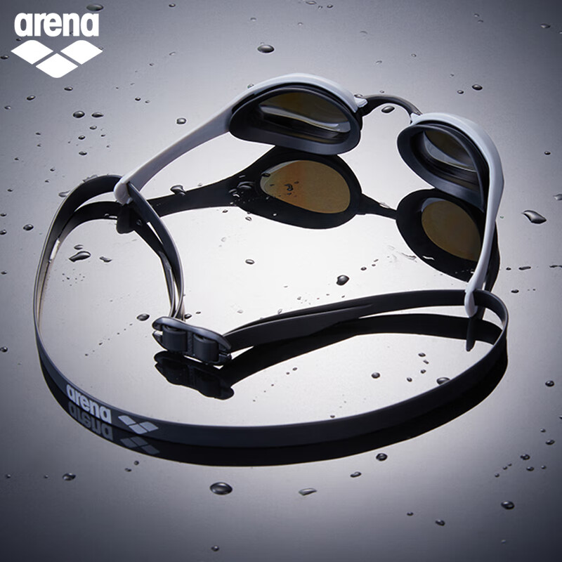 阿瑞娜（arena）进口泳镜眼镜蛇防水防雾高清竞技镀膜游泳眼镜比赛训练泳联认证 蓝白镀膜进口专业（180MA）