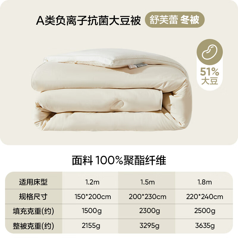 网易严选冬被大豆被子被芯春秋被四季被单人加厚保暖棉被学生宿舍 冬被香槟奶黄【A类母婴标准】 150x200cm