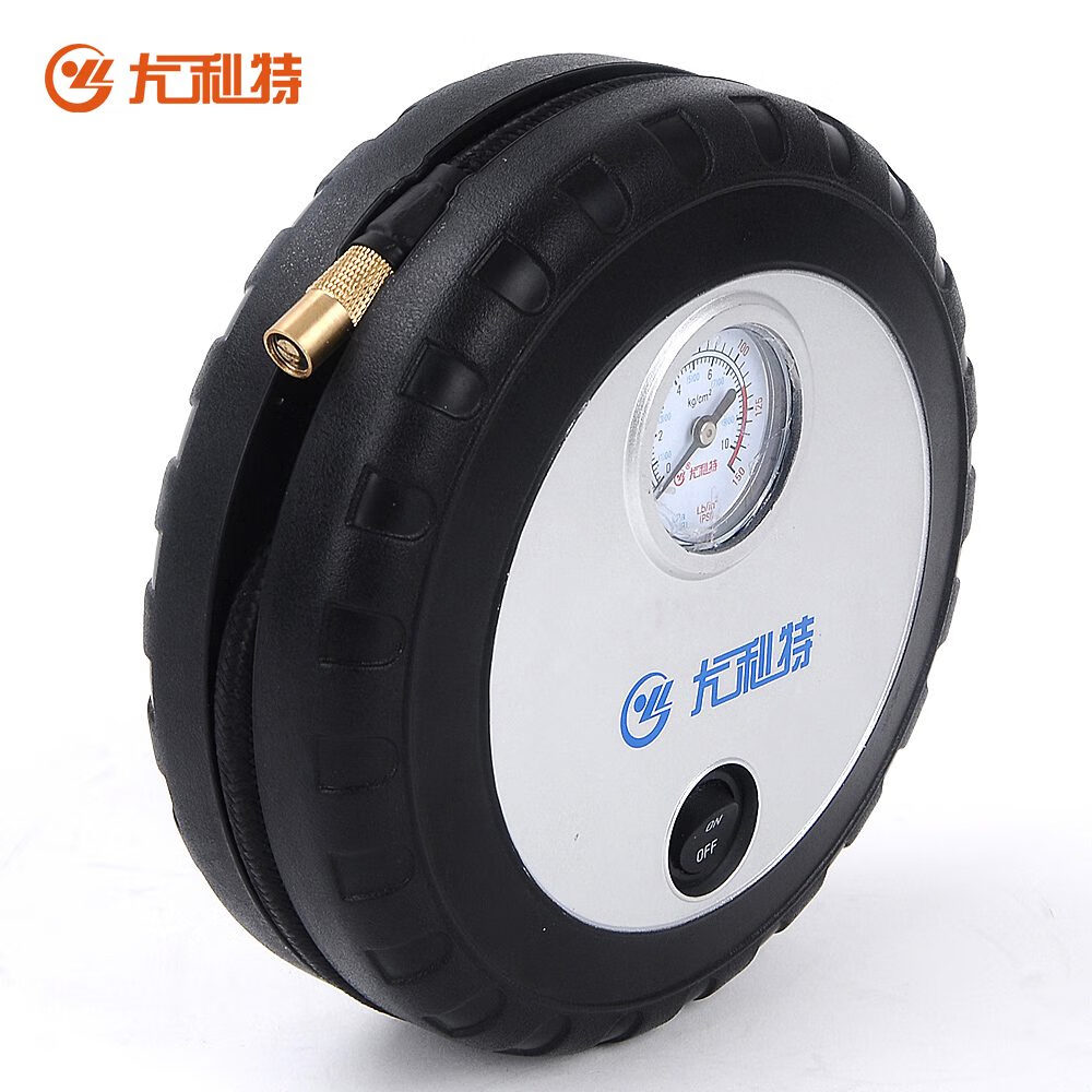 尤利特（UNIT）車(chē)載充氣泵汽車(chē)用品打氣泵高壓電動(dòng)雙缸12V轎車(chē)輪胎應急打氣筒