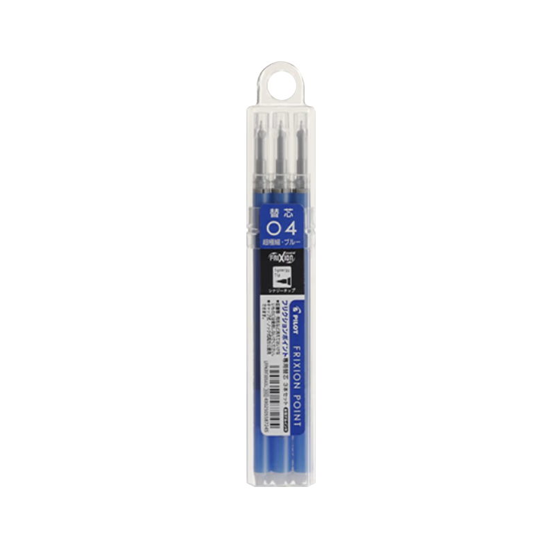 百樂(lè)（PILOT）可擦筆芯LFPK-25S4原裝替芯筆芯可擦中性筆芯學(xué)生辦公可擦筆芯LFPKRF30S4-3L 0.4mm藍(lán)色3支裝