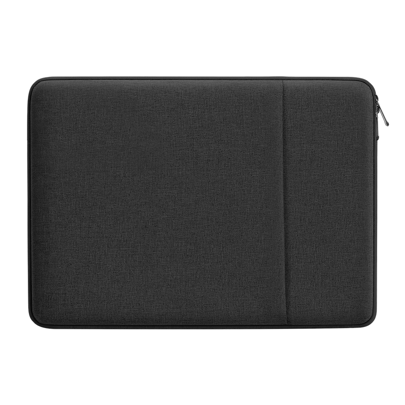 必优美 笔记本电脑内胆包 加绒减震内衬收纳包 苹果华为联想小米笔记本电脑保护套 带隔层 黑色14英寸