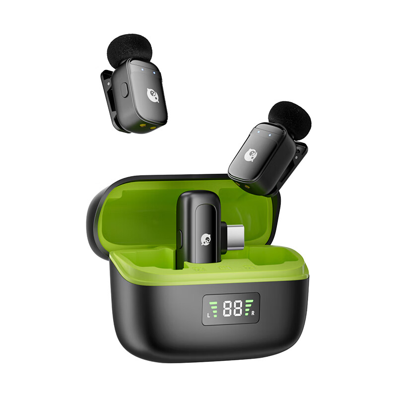 全民K歌 无线麦克风一拖二无线领夹麦克风 手机相机采访vlog直播录音收音麦 MC56一拖二