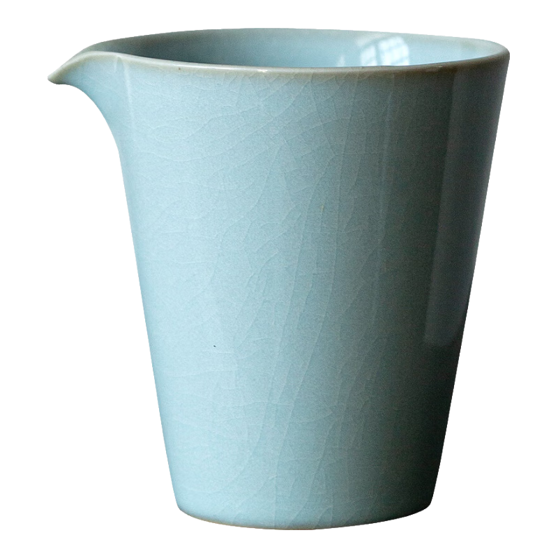 汝道汝窯公道杯泡茶分茶器可養(yǎng)開片功夫茶具高檔陶瓷手抓茶海茶具配件 汝窯井欄海200ml