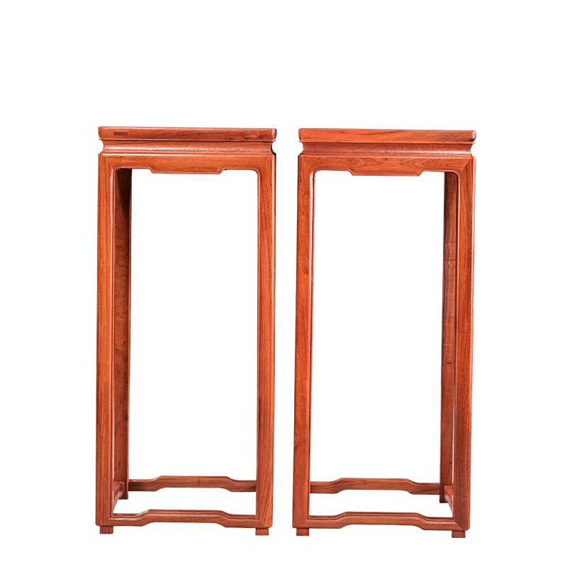 广典红木家具缅甸花梨(学名:大果紫檀)实木花架 新中式古典边几 瑶台高花几 瑶台高花几1个