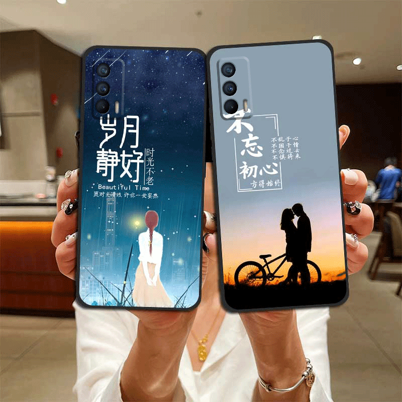 梦逸轩适用realme真我V15手机壳RMX3092软套RMX3O92硅胶磨砂全包边卡通防摔可爱男女情侣薄保护外壳国潮 不忘初心(磨砂软套)XW 型号-【套餐A:配【2】张全屏贴膜】