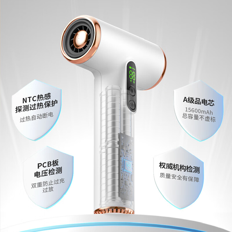 物克(VVU&CCO)充电式无线吹风机风筒电吹风学生宿舍吹头发3档冷热便携type-c充电高转速风筒美术联考 【高速电机】长续航CFJ-4