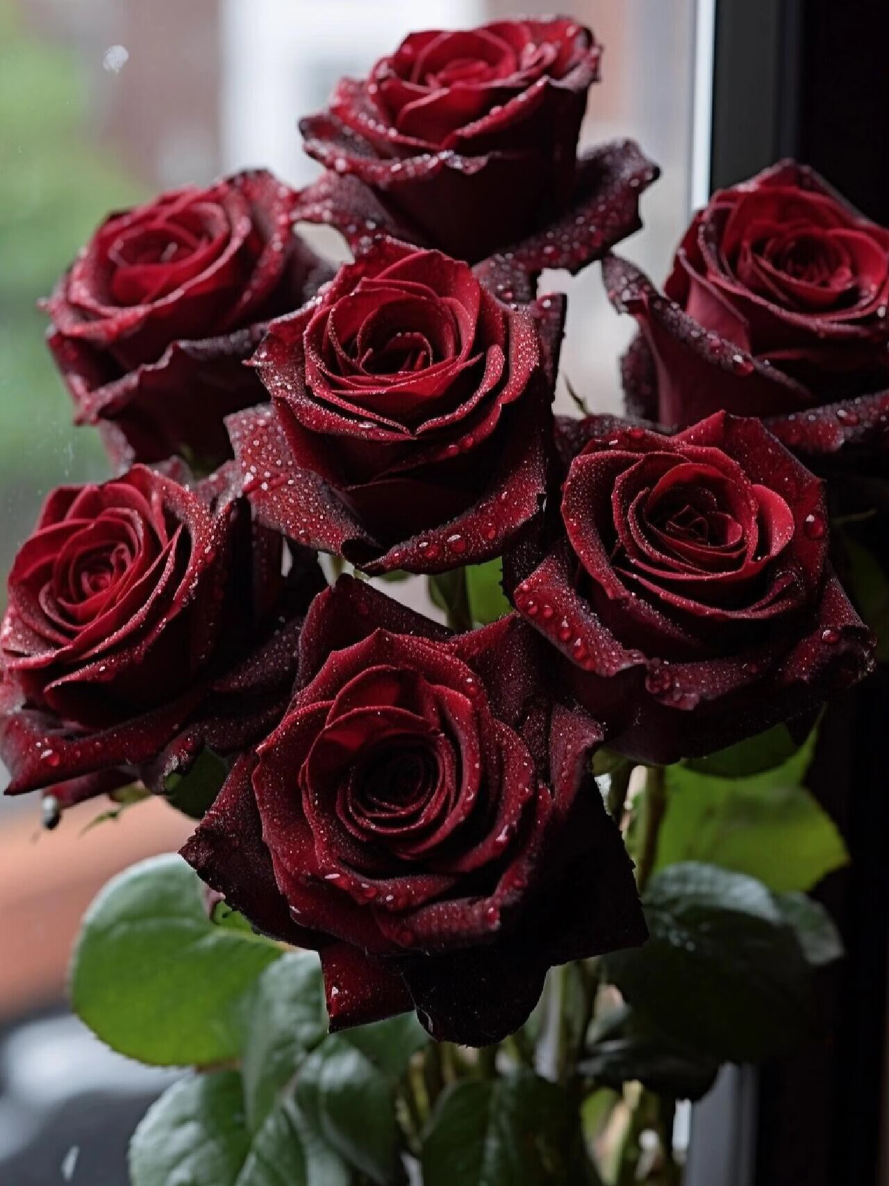 【顺丰冷链】A黑巴克稀有红玫瑰丝绒质感鲜切花云南基地发 超20枝(18枝2枝防损)随 不含花瓶