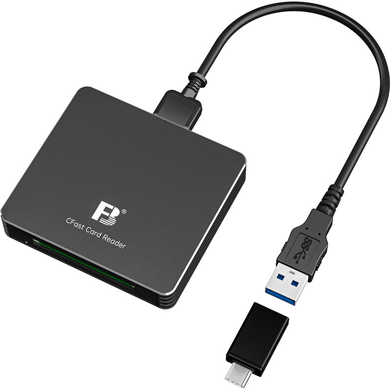 沣标（FB）存储卡CFast2.0-3.0内存卡USB3.1 Gen1高速读卡器 FB-CF20-30-Aa（铝合金）