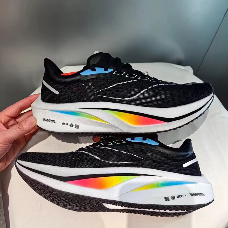 LI-NING HEMP2025春秋飞电4C碳板回弹跑鞋学生赤兔飞电龙雀马赫毒刺青云跑步鞋 飞电4c-黑色减震回弹 26 42 (0MM) 配包装+袜子手环