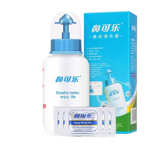 鼻可樂[JD快遞]洗鼻器洗鼻鹽成人兒童過慜鼻炎生理鹽水鼻腔沖洗器洗鼻劑 成人洗鼻套裝【含洗鼻器+30袋京東半日達(dá)/次日達(dá)】