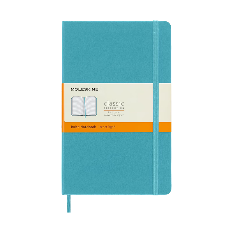 魔力斯奇那Moleskine 手賬本筆記本日記本 經(jīng)典硬皮大型橫間內頁(yè)單本裝 珊瑚藍 意大利原裝進(jìn)口
