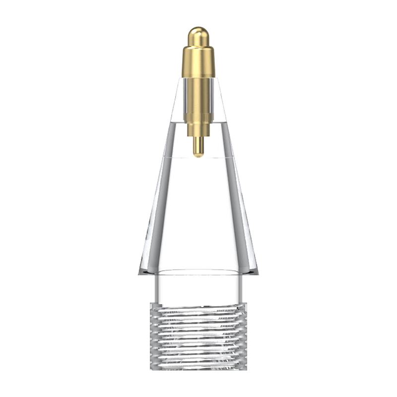 HAOLOCM 適用Apple Pencil 1/2代手寫(xiě)筆尖替換針管可伸縮iPad Pro配件金屬替換筆頭內置彈簧 雙向可伸縮筆尖【透明】?jì)擅堆b 適用于Pro/1/2代【僅支持原裝筆】