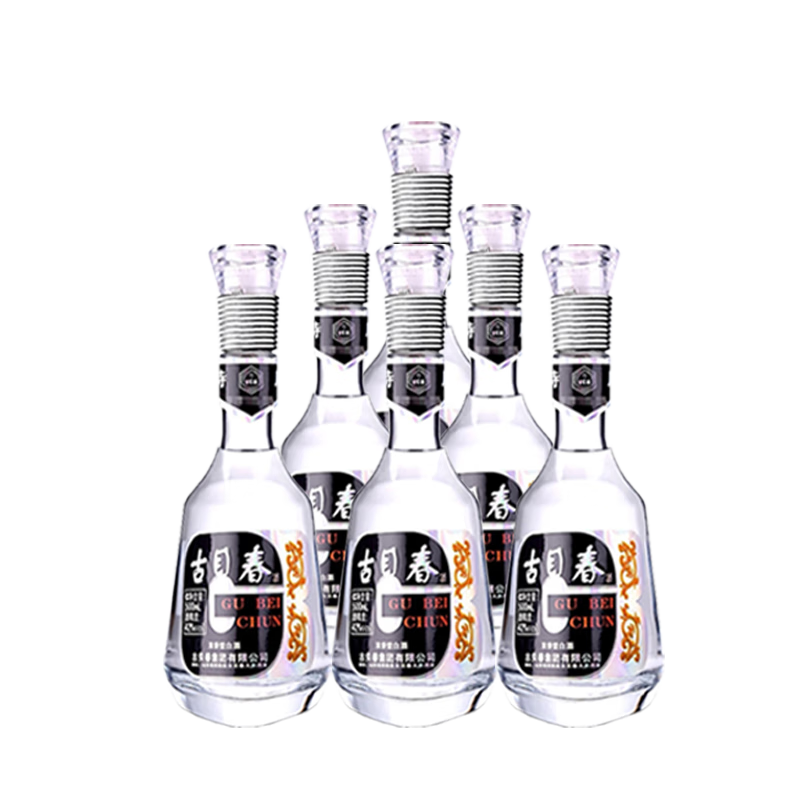 古貝春銀三角 濃香型純糧光瓶口糧白酒 42度 500ml*6瓶整箱裝