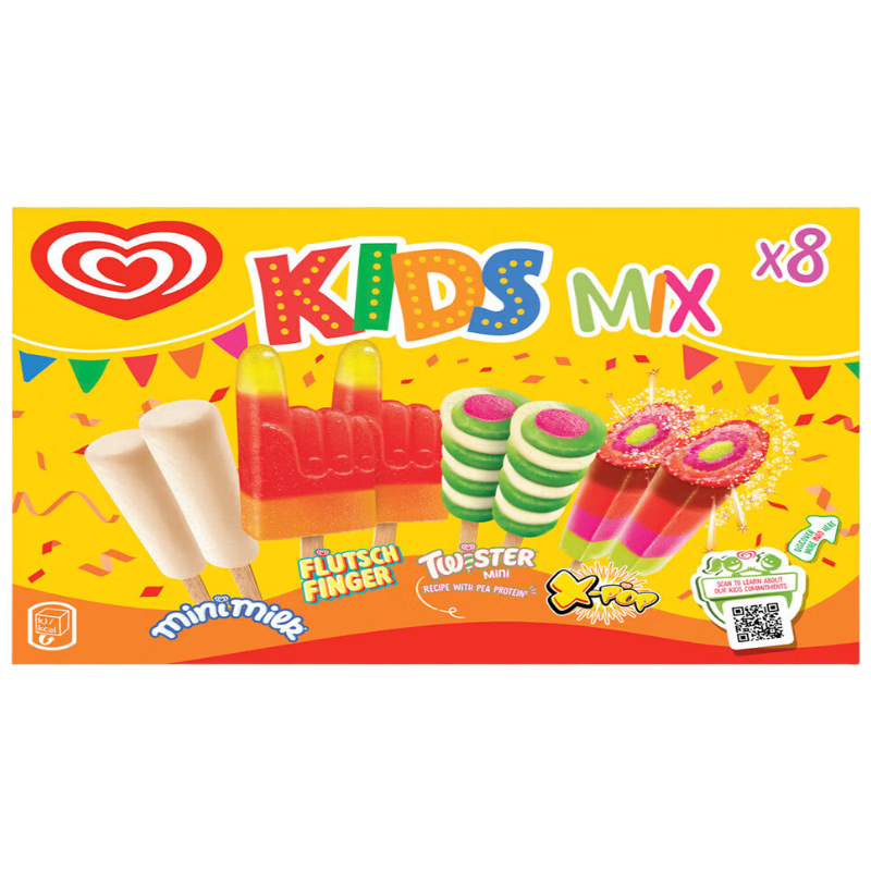 ola和路雪 儿童棒冰套装8支装398ml 雪糕 冰淇淋