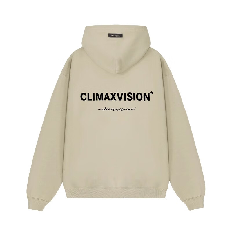 CLIMAX VISION春季百搭时尚男女同款夹克/卫衣/长袖/长裤合集 款式颜色自选 DKS372加绒开衫卫衣_小麦色 XL