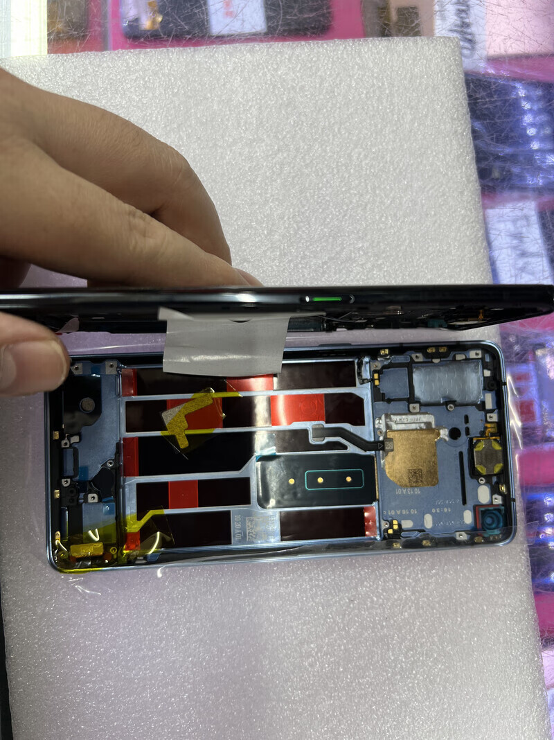 OPPO适用于oppo reno4pro屏幕总成客服带框液晶显示触摸屏 reno4pro全新带框总成(黑色)
