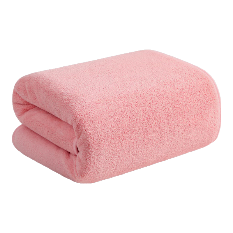 无印良品加大加厚7A抗菌珊瑚绒浴巾成人男女士吸水不掉毛纤维洗澡裹巾 新色上市【珊瑚粉】